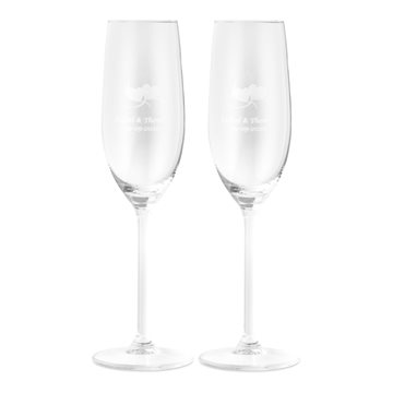 Personlige champagneglas med gravering